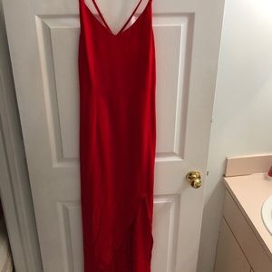 Women’s red long dress